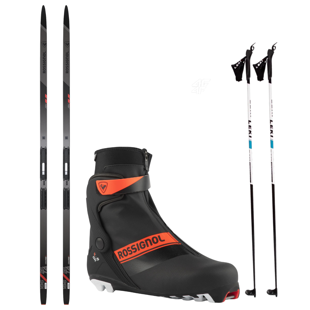 Bežecké lyže Rossignol DELTA + Viazanie RJK1001 + topánky Rossignol + palice 